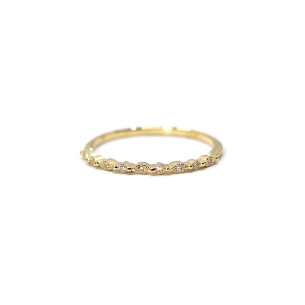 Bague La Discrète or jaune et diamants