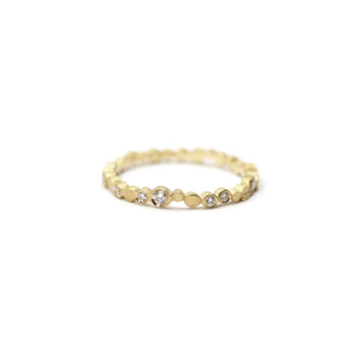 Bague Pépite or jaune et diamants