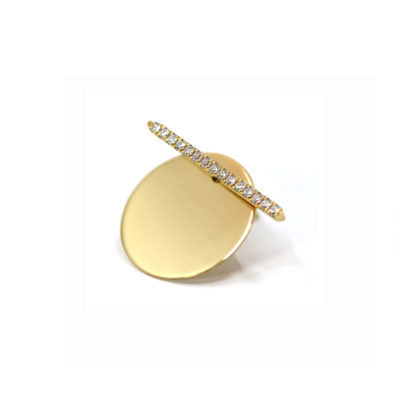 Boucle Urban Tribe or jaune et diamants