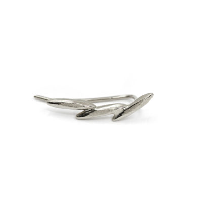 Boucle grains de riz argent