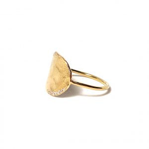 Bague Galet en or 18cts et diamants