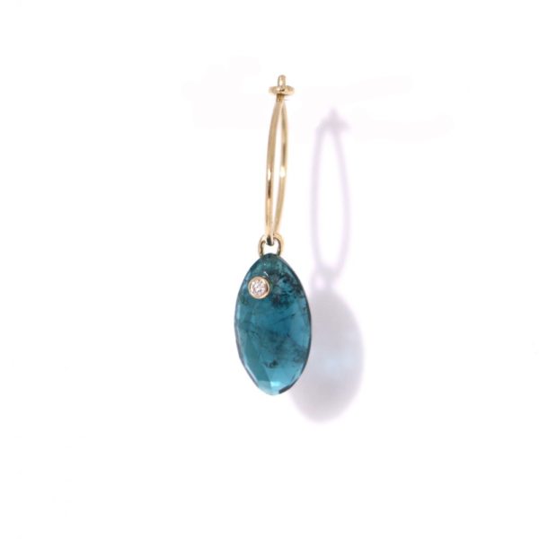 Mono créole Crépuscule, Tourmaline bleue et diamant