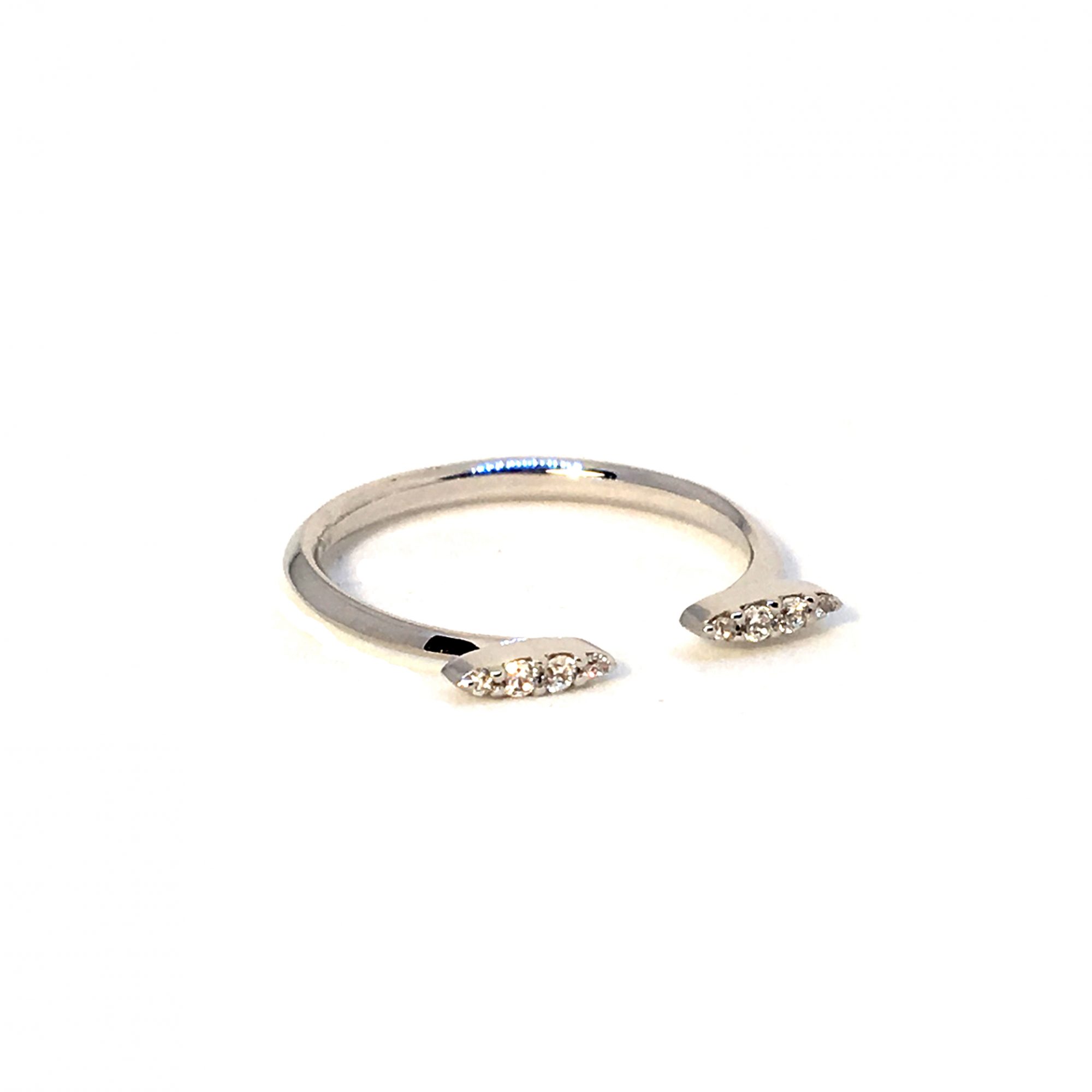 Bague double Urban Tribe en argent 925 et zircons