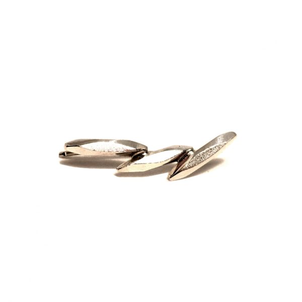 Mono boucle d'oreille trois grains en argent