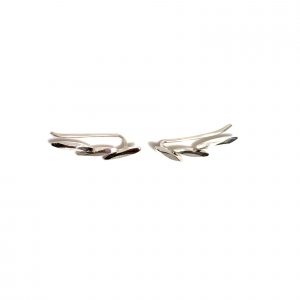 Mono boucle d'oreille trois grains en argent