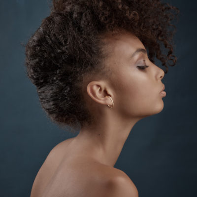 Boucle d'oreille Whisper en vermeil - tube