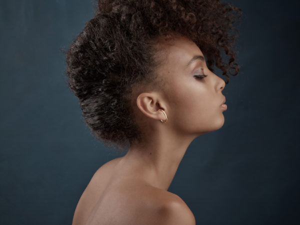Boucle d'oreille Whisper en vermeil - tube