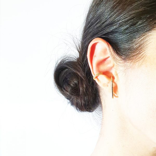 Boucle d'oreille Whisper en vermeil - tube
