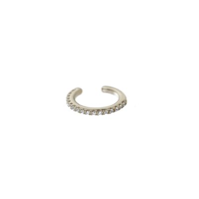 bague oreille argent zircons 1 rang