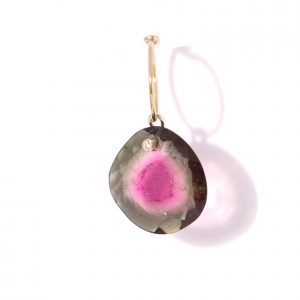 Mono créole Aube, Tourmaline melon d'eau et diamant