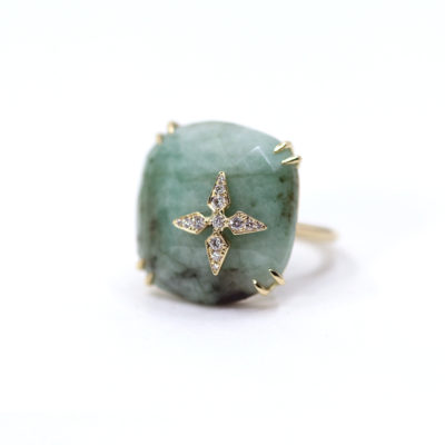 Bague émeraude et diamants