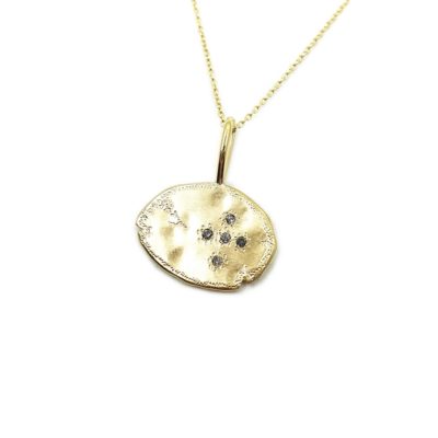 collier Mystique vermeil diamants gris