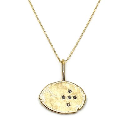 collier Mystique vermeil diamants gris