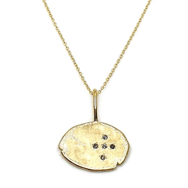collier Mystique vermeil diamants gris