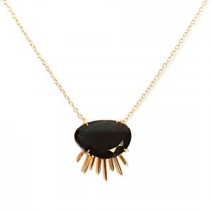 Collier Lune Noire, or 18cts et iolite