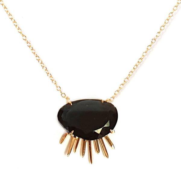 Collier Lune Noire, or 18cts et iolite