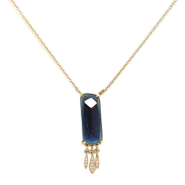 Collier Nuit tourmaline bleue et diamants