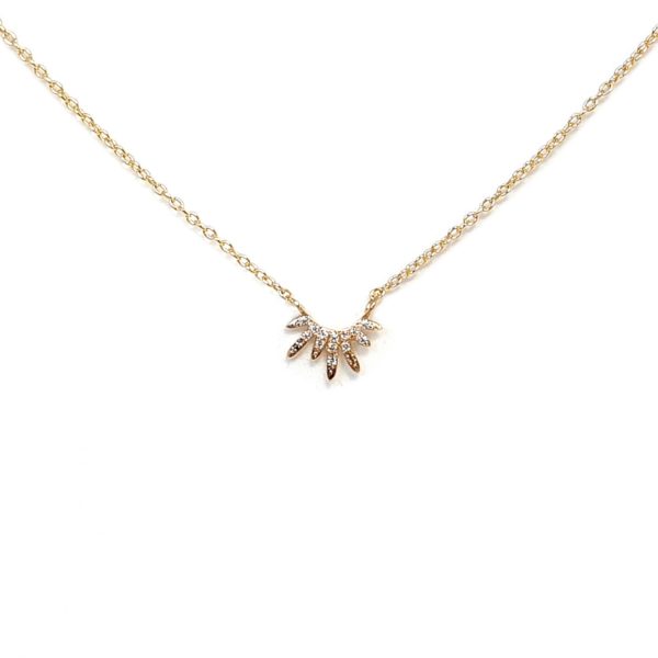 Collier mini soleil diamants