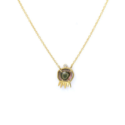 Collier petite Tourmaline et diamant