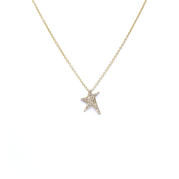 collier étoile or et diamants