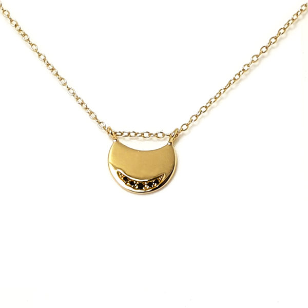 Collier en vermeil et diamants noirs #1