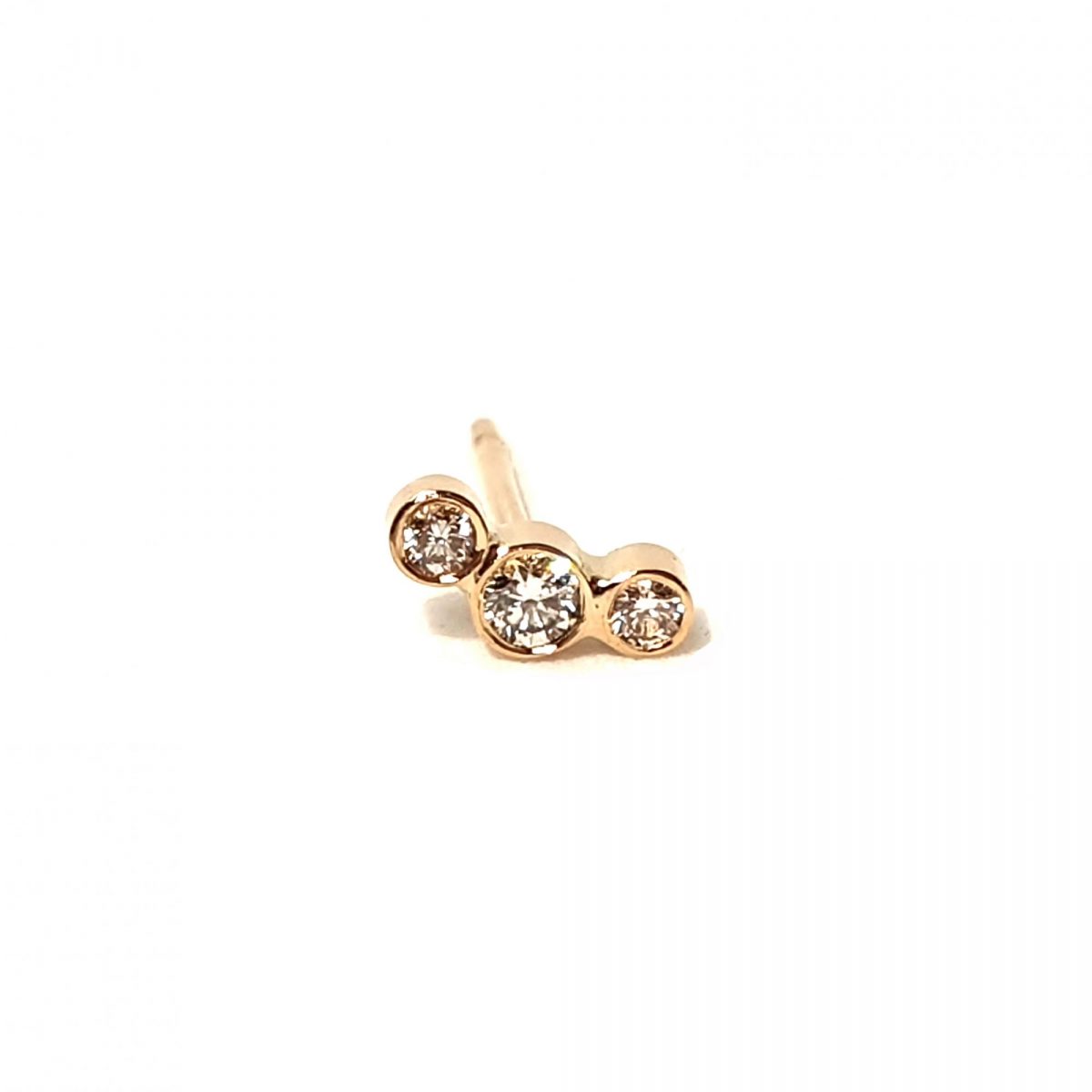 mono boucle or et diamants sur mesure