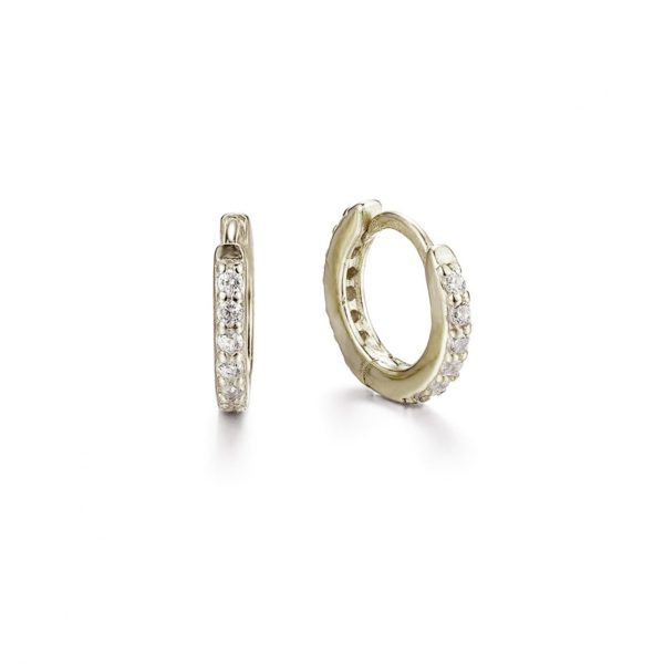 créoles argent et zircons blancs