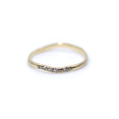 bague irrégulière or et diamants