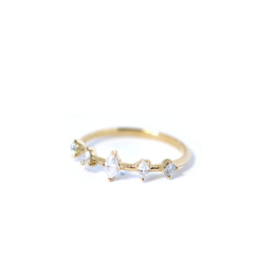Bague Dis-moi Oui or et diamants
