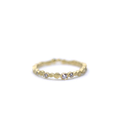 Bague Pépite or et diamants