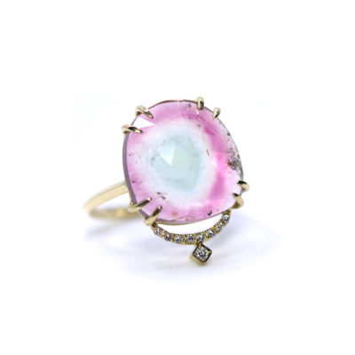 Bague L'Elégante tourmaline rose et diamants
