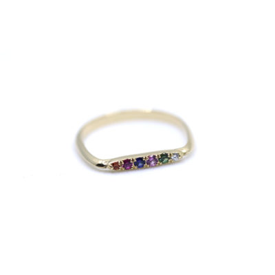 bague urban tribe saphirs or jaune