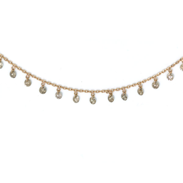 Collier Shérazade-or rose et diamants bruns