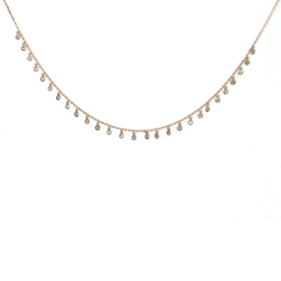 Collier Shérazade-or rose et diamants bruns