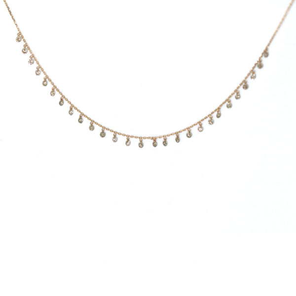Collier Shérazade-or rose et diamants bruns