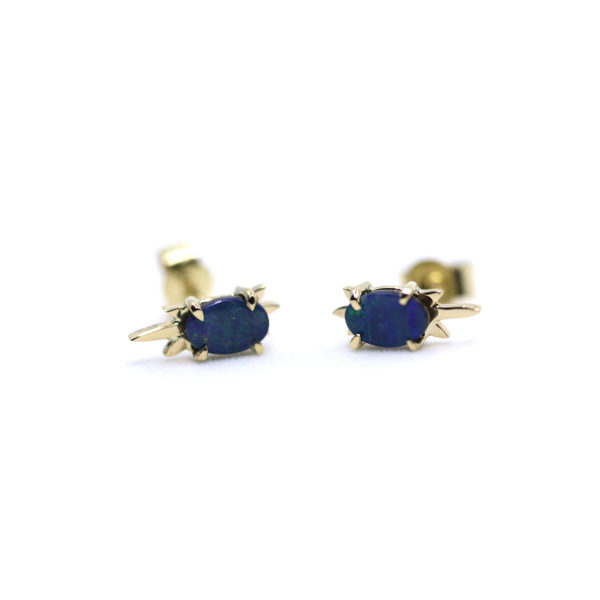 boucles d'oreilles or 18ct opales