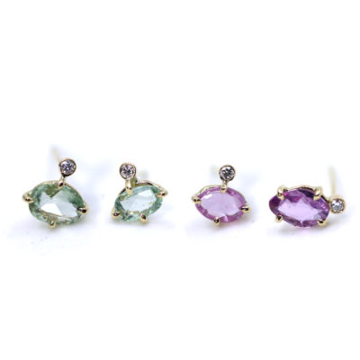 boucle d'oreille saphir et diamant