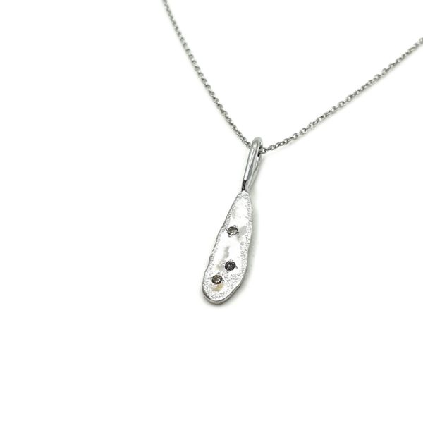 Collier Mystique argent plaqué et diamants gris #3