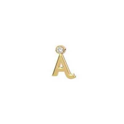 Lettre A or et diamant