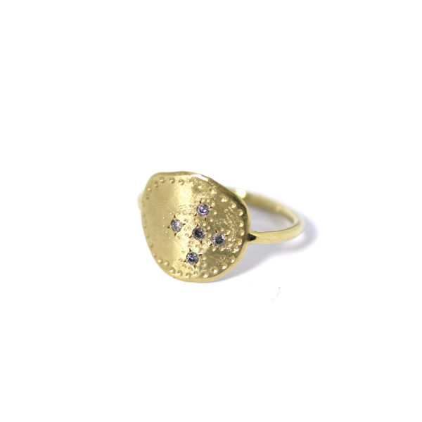 Bague Mystique petite diamants gris