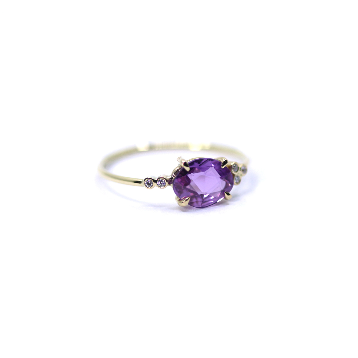 Bague saphir rose et diamants