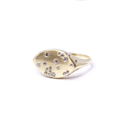 Chevalière Amandine diamants gris