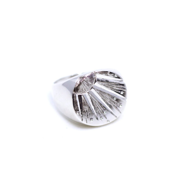 Chevalière Soleil argent