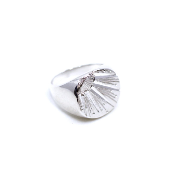 Chevalière Soleil argent