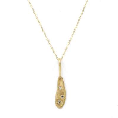 Collier Mystique vermeil et diamants gris