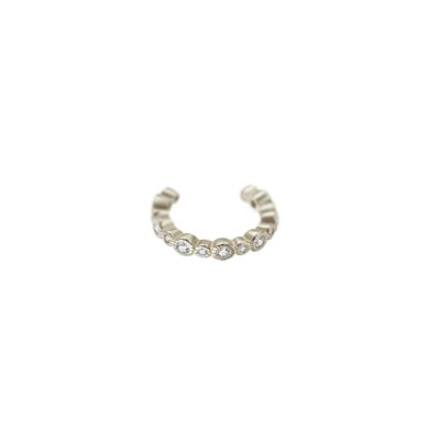 bague oreille style vintage zircons argent
