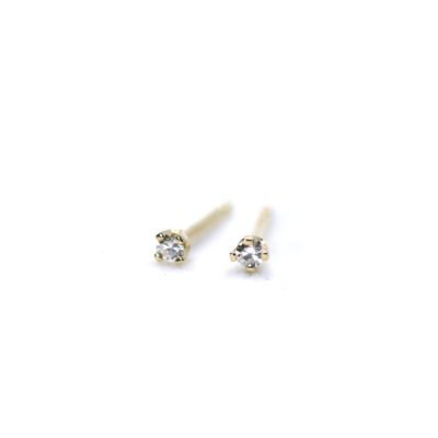 clous 2mm diamants or jaune
