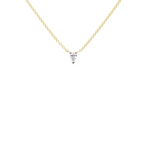 collier Douce or et diamants poire
