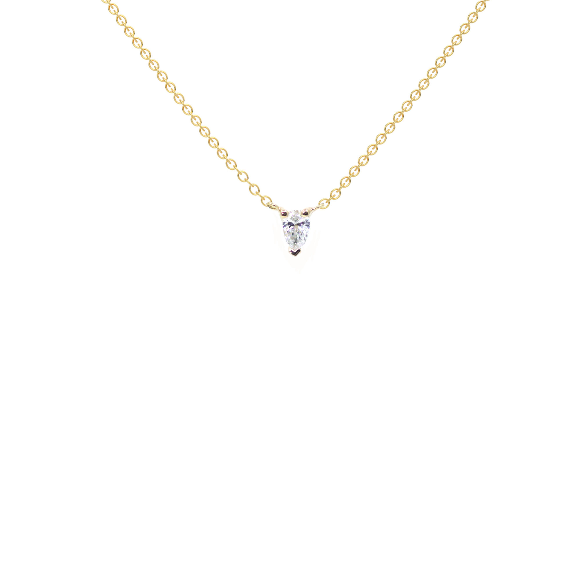 collier Douce or et diamants poire
