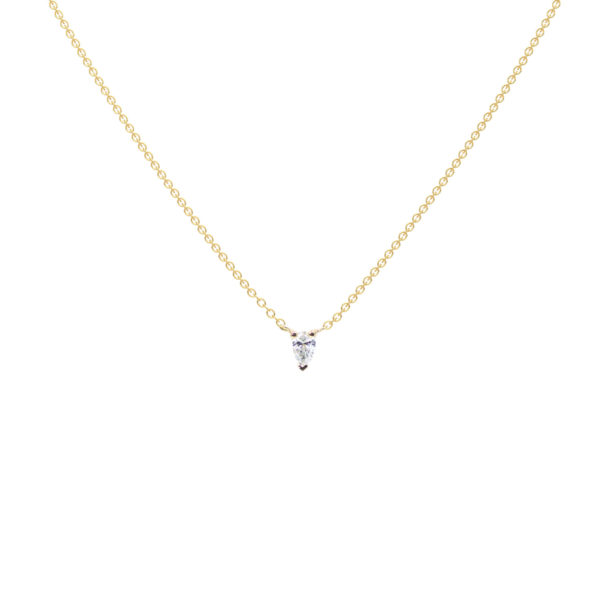 collier Douce or et diamants poire
